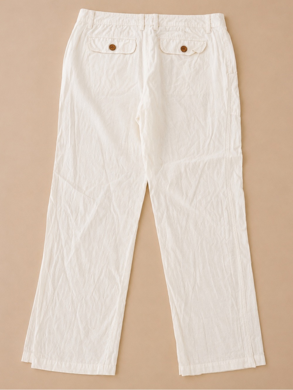 Banana Republic 100% Organic Linen Wide Leg Pants – White – Size 12 - Picture 3 of 7